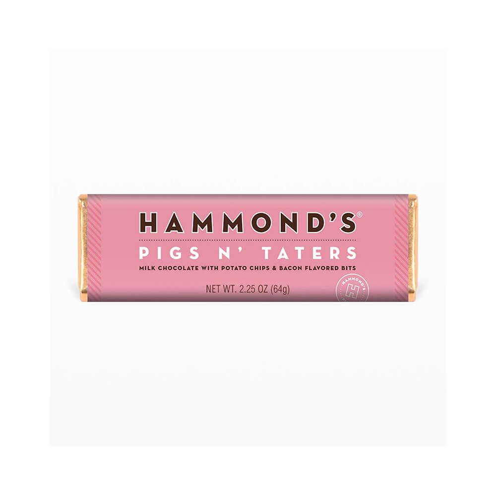 Hammond's Pigs N' Taters Milk Chocolate Bars: 12-Piece Box - Candy Warehouse