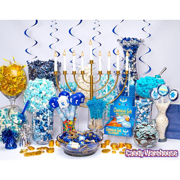 Hanukkah Hard Candy Lollipops: 12-Piece Pack - Candy Warehouse