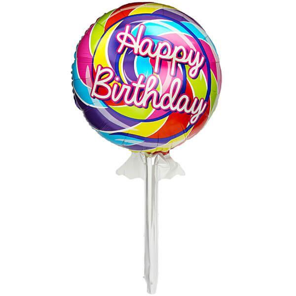 Happy Birthday Lollipop Foil Balloon: 42-Inch - Candy Warehouse