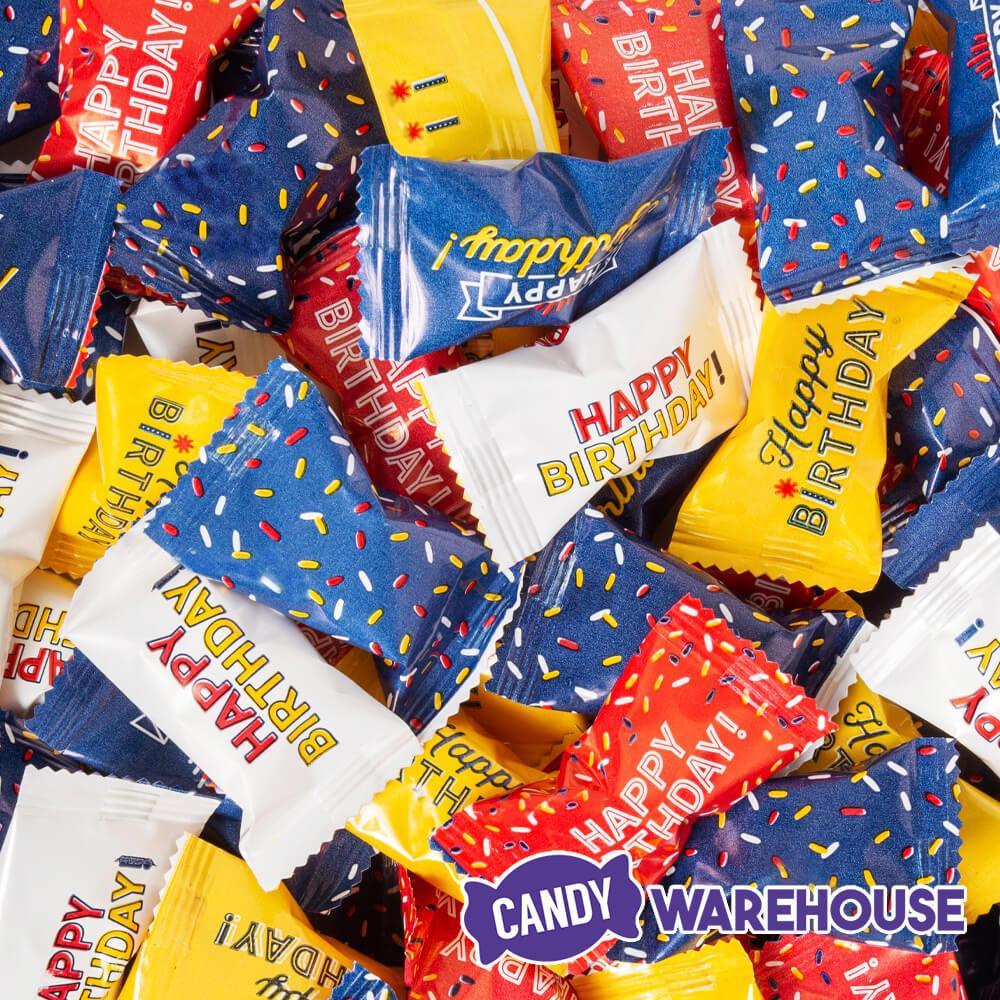 Happy Birthday Wrapped Buttermint Creams: 300-Piece Case - Candy Warehouse