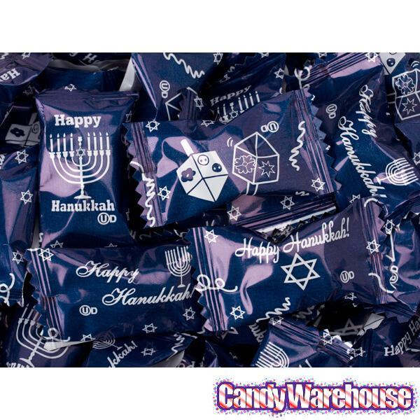 Happy Hanukkah Wrapped Buttermint Creams: 1000-Piece Case - Candy Warehouse