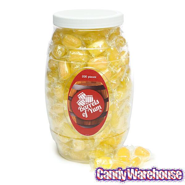 Hard Candy Barrels - Banana: 200-Piece Barrel Jar - Candy Warehouse