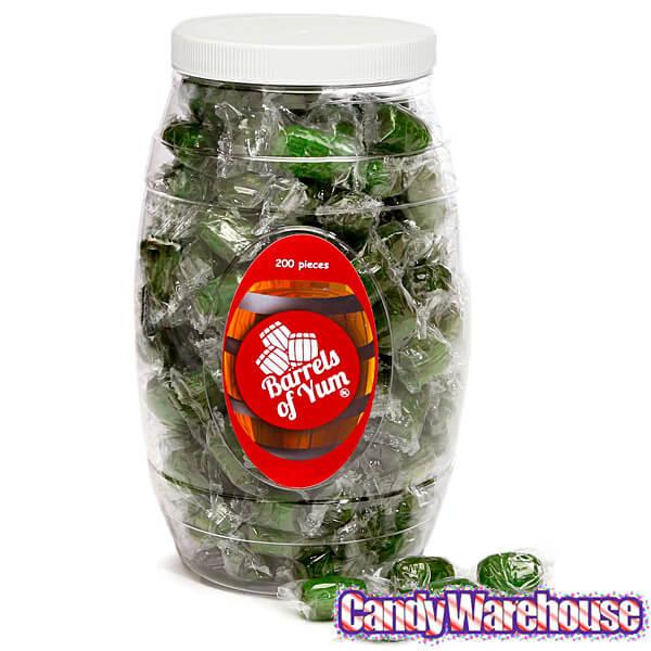 Hard Candy Barrels - Pickle: 200-Piece Barrel Jar - Candy Warehouse