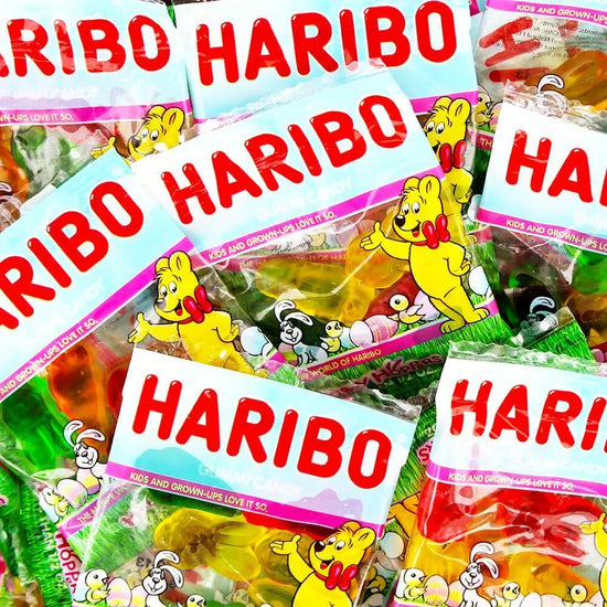 Haribo Bunnies and Carrots Gummy Easter Candy Fun Packs: 25-Piece Bag ...