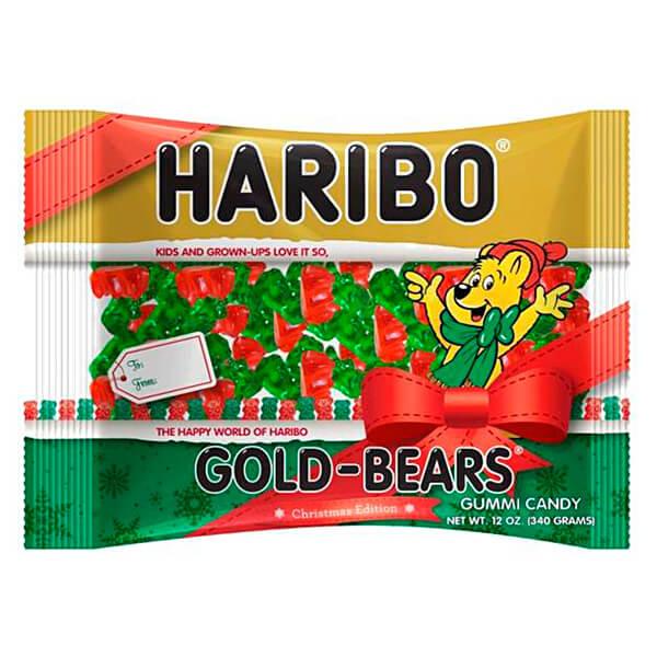 Haribo Christmas Gold-Bears Gummy Bears Candy: 12-Ounce Bag | Candy ...