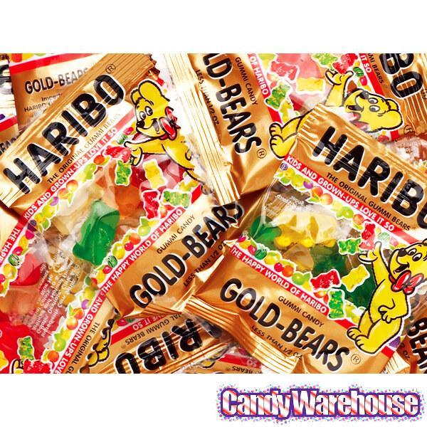 Haribo Gold-Bears Mini Gummy Bears 0.4-Ounce Packs: 24-Piece Bag - Candy Warehouse