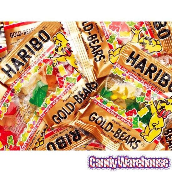 Haribo Gold-Bears Mini Gummy Bears 0.4-Ounce Packs: 24-Piece Bag ...