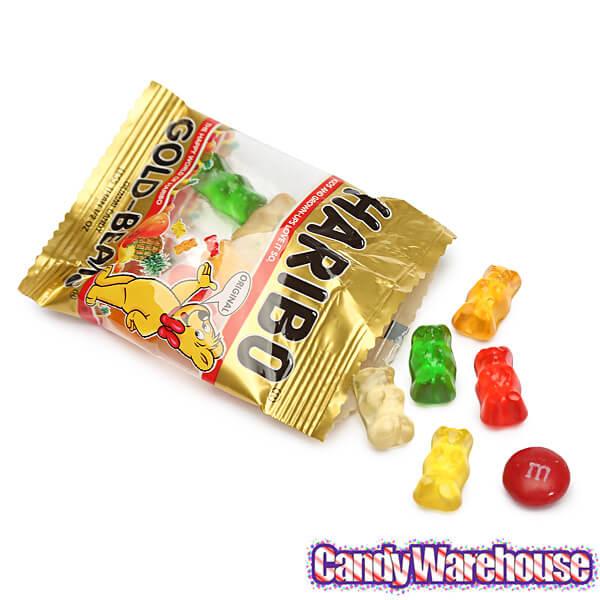 Haribo Gold-Bears Mini Gummy Bears 0.4-Ounce Packs: 24-Piece Bag - Candy Warehouse