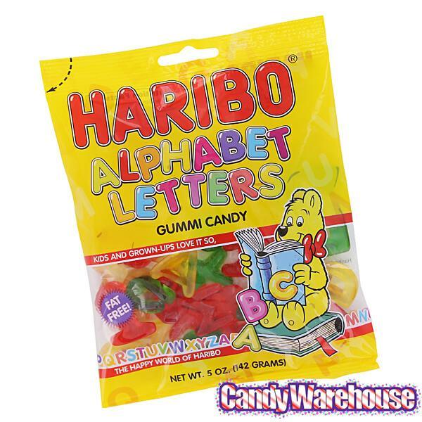 Haribo Gummy Alphabet Letters: 3.75LB Box - Candy Warehouse