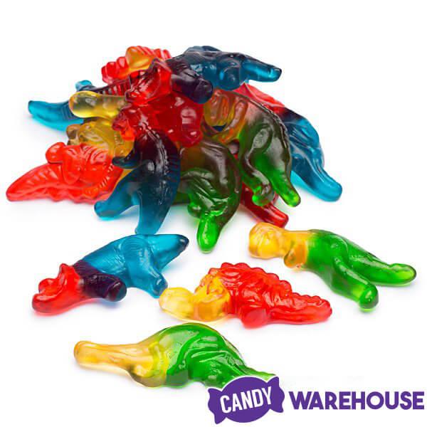 Haribo Gummy Dinosaurs Candy: 100-Piece Jar - Candy Warehouse