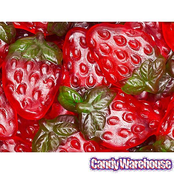 Haribo Gummy Strawberries Candy: 5LB Bag - Candy Warehouse