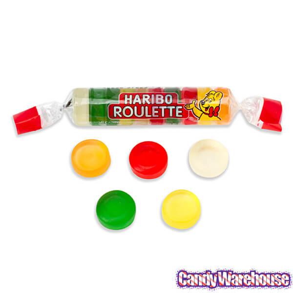 Haribo Roulette Gummy Candy Rolls: 36-Piece Box - Candy Warehouse