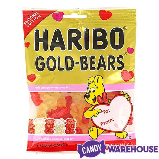 Haribo Valentine Gold-Bears Gummy Bears Candy: 3LB Box | Candy Warehouse