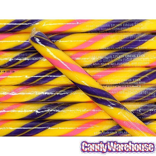 Hawaiian Splash Hard Candy Sticks: 100-Piece Box - Candy Warehouse