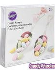 Heart Handled Silver Plastic Candy Scoops: 2-Piece Set - Candy Warehouse