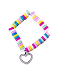 Heart Pendant Candy Bracelet