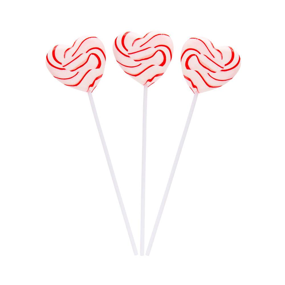 Heart Shaped Valentine Swirl Pops: 12-Piece Box - Candy Warehouse