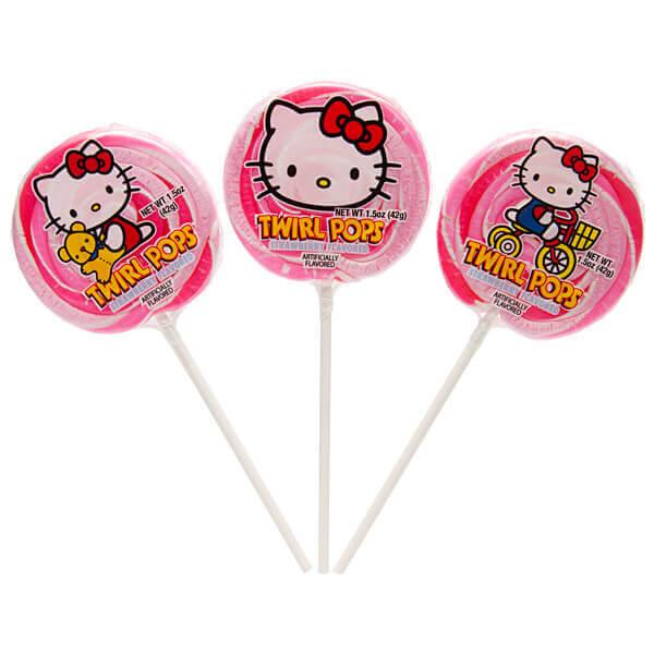 Hello Kitty Swirl 1.5-Ounce Twirl Pops: 24-Piece Display - Candy Warehouse