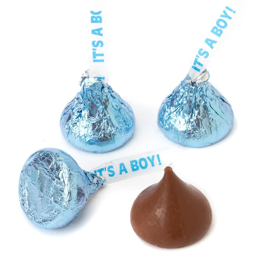 Hershey Kisses It's a Boy Blue Foiled Milk Chocolate Candy: 7-Ounce Bag - Candy Warehouse