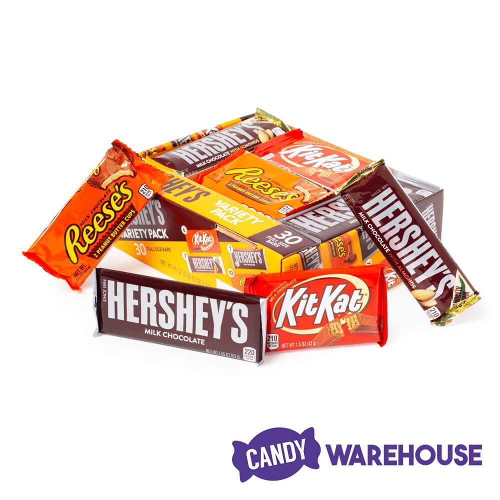 Hershey&#39;s Candy Bars: 30-Piece Variety Pack - Candy Warehouse