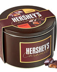 Hershey's Caramels - Milk and Dark Chocolate Caramel Candy: 2.5LB Gift Tin - Candy Warehouse