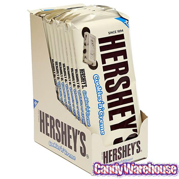 Hershey&#39;s Cookies n Creme 4-Ounce Jumbo Candy Bars: 12-Piece Box - Candy Warehouse