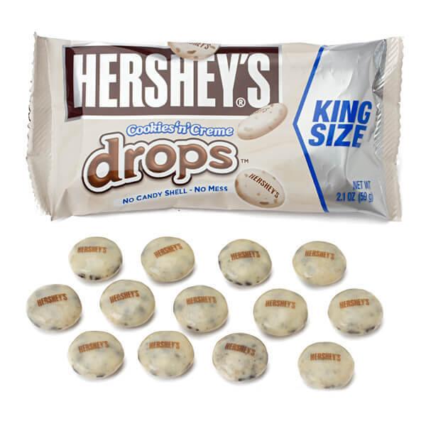 Hershey's Cookies 'n' Creme Drops Candy King Size Pouches: 18-Piece Box - Candy Warehouse