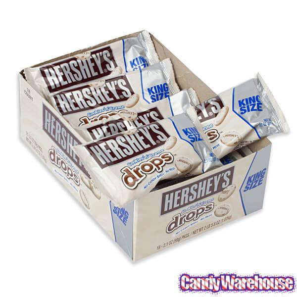 Hershey's Cookies 'n' Creme Drops Candy King Size Pouches: 18-Piece Box - Candy Warehouse