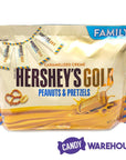 Hershey's Gold with Peanuts and Pretzels Snack Size Candy Bars: 42-Piece Bag - Candy Warehouse