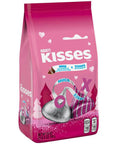 Hershey's Hugs & Kisses Pink and Silver Foiled Chocolate Candy: 150-Piece Bag - Candy Warehouse