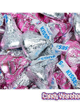 Hershey's Hugs & Kisses Pink and Silver Foiled Chocolate Candy: 150-Piece Bag - Candy Warehouse