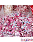 Hershey's Hugs Pink Foiled Raspberry Chocolate Candy: 60-Piece Bag - Candy Warehouse