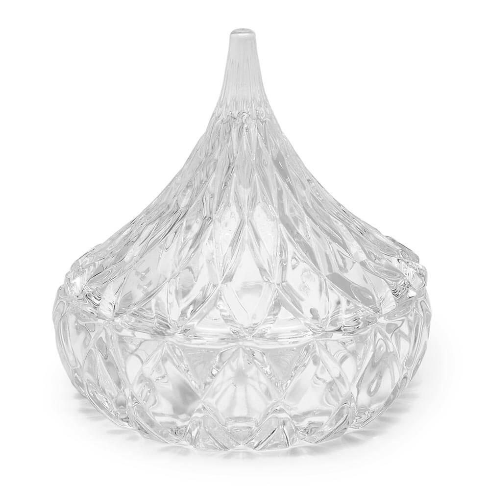 Hershey&#39;s Kiss Clear Crystal Candy Dish - Candy Warehouse