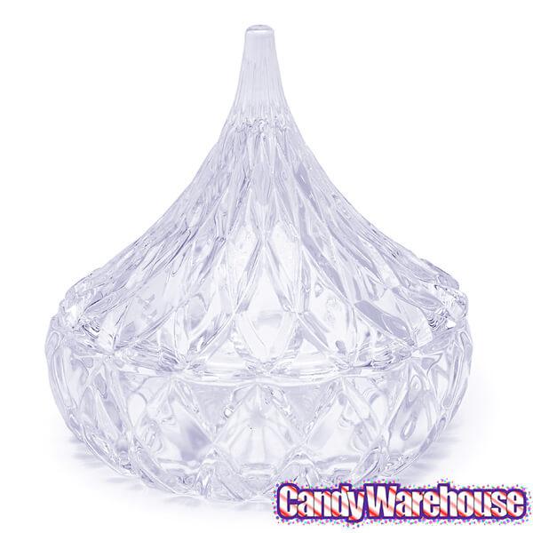 Hershey&#39;s Kiss Clear Crystal Candy Dish - Candy Warehouse