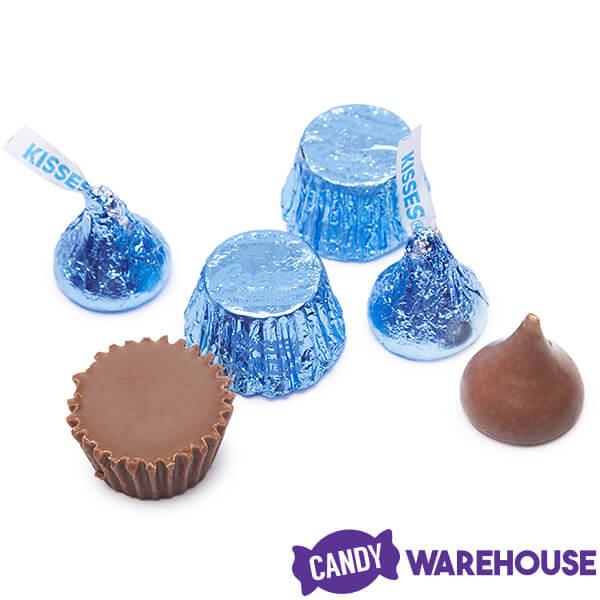 Hershey's Kisses and Reese's Peanut Butter Cups Miniatures Bulk Candy - Blue: 31-Ounce Bag - Candy Warehouse