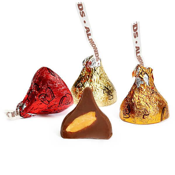 Hershey&#39;s Kisses Autumn Foiled Milk Chocolate with Almonds Candy: 60-Piece Bag - Candy Warehouse