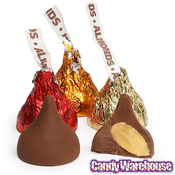 Hershey's Kisses Autumn Foiled Milk Chocolate with Almonds Candy: 60 ...