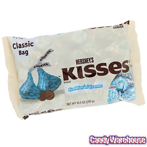 Hershey's Kisses Blue Foiled Cookies n Creme Candy: 60-Piece Bag - Candy Warehouse