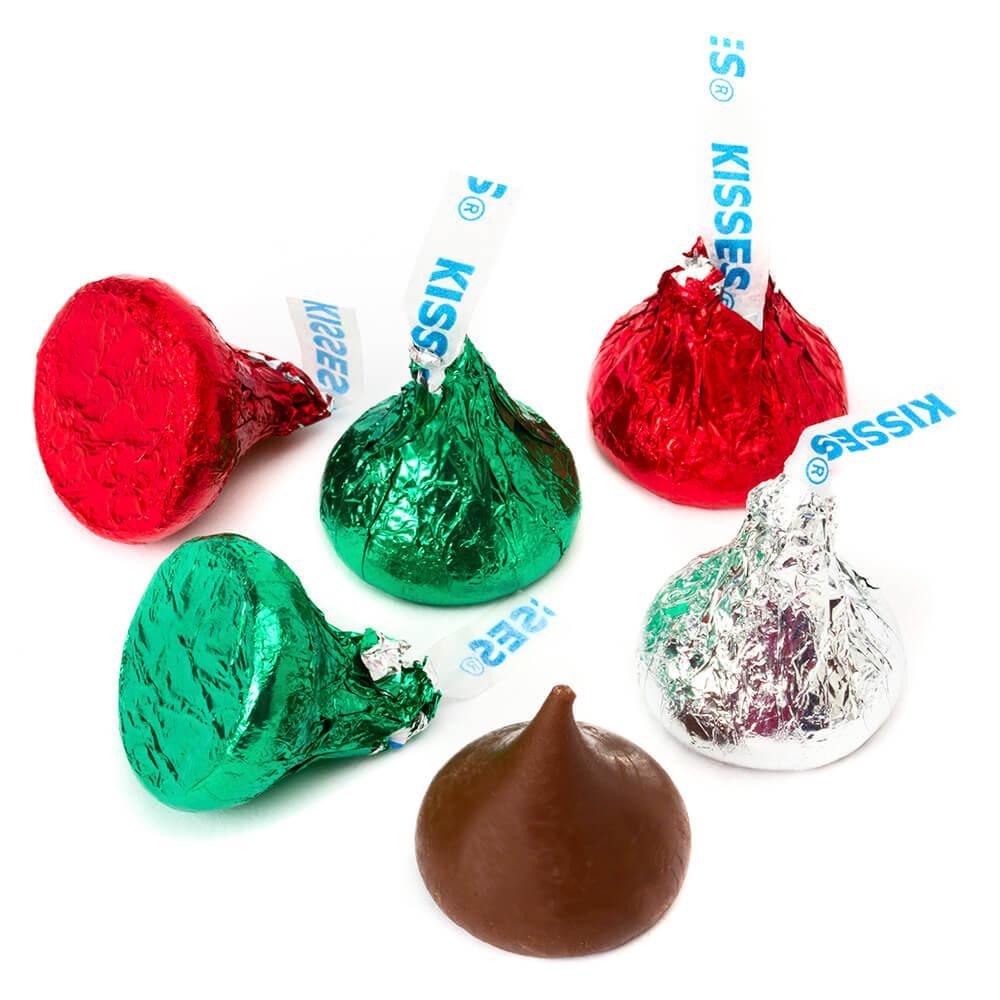 Hershey's Kisses Christmas Foiled Milk Chocolate Candy: 210-Piece Bag - Candy Warehouse