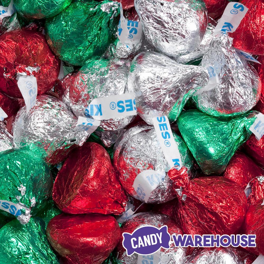 Hershey's Kisses Christmas Foiled Milk Chocolate Candy: 210-Piece Bag - Candy Warehouse