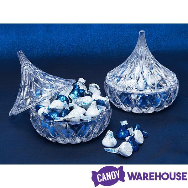 Hershey's Kisses Color Combo - Dark Blue and White: 800-Piece Box - Candy Warehouse