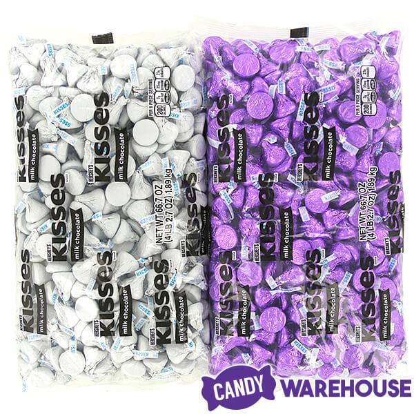 Hershey's Kisses Color Combo - Purple and White: 800-Piece Box