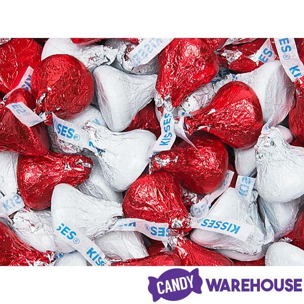 Hershey's Kisses Color Combo - Red and White: 800-Piece Box - Candy Warehouse