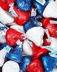 Hershey's Kisses Color Combo - USA Red, White and Blue: 1200-Piece Box - Candy Warehouse