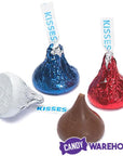 Hershey's Kisses Color Combo - USA Red, White and Blue: 1200-Piece Box - Candy Warehouse