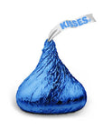 Hershey's Kisses Dark Blue Foiled Milk Chocolate Candy: 400-Piece Bag