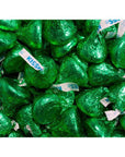 Hershey's Kisses Dark Green Foiled Milk Chocolate Candy: 400-Piece Bag - Candy Warehouse