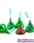 Hershey's Kisses Dark Green Foiled Milk Chocolate Candy: 400-Piece Bag - Candy Warehouse