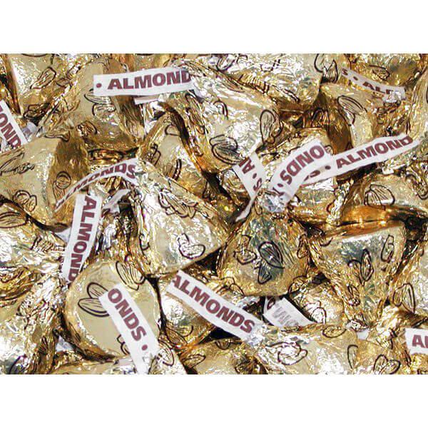 Hershey&#39;s Kisses Gold Foiled Milk Chocolate with Almonds Candy: 16-Ounce Bag - Candy Warehouse