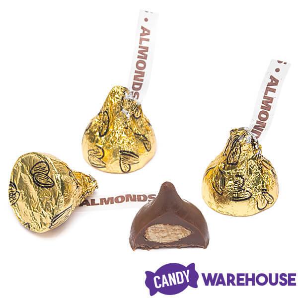 Hershey&#39;s Kisses Gold Foiled Milk Chocolate with Almonds Candy: 16-Ounce Bag - Candy Warehouse